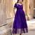 Violet traditional silk weaving fit and flare gown for women
