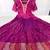 Pink zari weaving ethnic fit and flare weaving gown for women