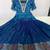 Blue  zari weaving ethnic fit and flare weaving gown for women