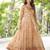 Womens ethnic cream angrakha style printed maxi gown