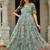 Women floral printed fit & flare ethnic gown with v-neck