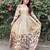 Women embellished ethnic gown with layered jacket