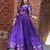 Violet ethnic fit and flare weaving gown for women