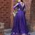 Violet ethnic fit and flare weaving gown for women