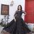 Traditional woven anarkali gown with floral border