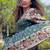 Traditional woven anarkali gown with floral border