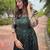 Traditional woven anarkali gown with floral border
