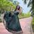 Traditional woven anarkali gown with floral border