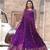 Ethnic fit and flare weaving gown for women
