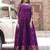 Ethnic fit and flare weaving gown for women