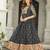 Black zari weaving ethnic fit and flare weaving gown for women