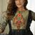 Black zari weaving ethnic fit and flare weaving gown for women