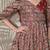 silk blend kalamkari fit & flared gown with v-neck long length ethnic gown