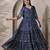 silk blend kalamkari fit & flared gown with v-neck long length ethnic gown