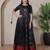 Black zari weaving ethnic fit and flare weaving gown for women