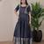 Blue zari weaving ethnic fit and flare weaving gown for women