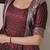 Maroon zari weaving ethnic fit and flare weaving gown for women