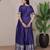 Violet zari weaving ethnic fit and flare weaving gown for women