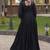 Black rayon gota patti lace work navratri layered koti styled fusion gown