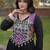 Black rayon gota patti lace work navratri layered koti styled fusion gown