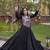 Black rayon gota patti lace work navratri layered koti styled fusion gown