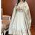 White embroidery silk blend  full stitched anarkali suit