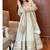 White embroidery silk blend  full stitched anarkali suit