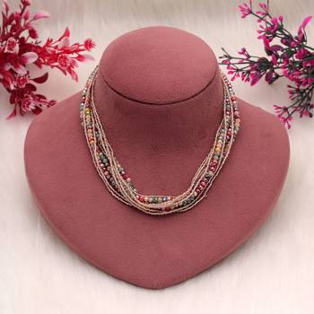 Multi color magnetic beaded necklace with attractive modern fashion design 2