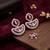 Maroon color kundan earrings featuring beautiful trendy designer accessories style