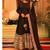 Black embroidery rayon full stitched anarkali suit