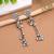 Silver & gold color dual tone oxidised earrings with royal ethnic jewelry appeal