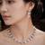 White color american diamond necklace set sparkling party wear