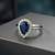 Blue color american diamond ring premium designer appeal