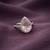 Light pink color american diamond ring beautiful designer style