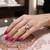 Light pink color american diamond ring beautiful designer style