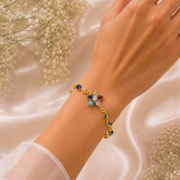 Multi color tulip bracelet featuring elegant fashion jewelry style 1