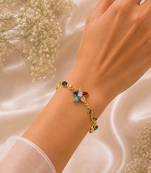 Multi color tulip bracelet featuring elegant fashion jewelry style