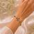 Multi color tulip bracelet featuring elegant fashion jewelry style