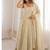 Off white embroidery silk blend  full stitched anarkali suit