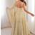 Off white embroidery silk blend  full stitched anarkali suit