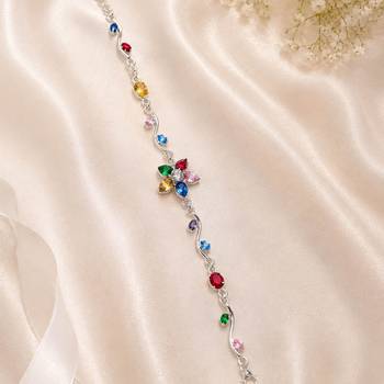 Multi color tulip bracelet featuring graceful traditional fashion style 4