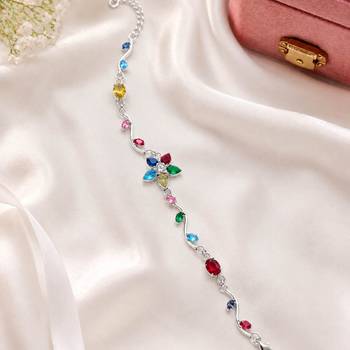 Multi color tulip bracelet featuring graceful traditional fashion style 5