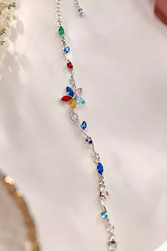 Multi color tulip bracelet with premium handmade designer finish