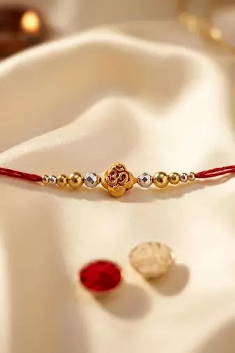 12 pieces combo multi color om design religious thread rakhis with auspicious spiritual handmade design