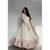 Off white embroidery silk blend  full stitched anarkali suit