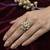 White color kundan ring with elegant traditional designer jewelry style