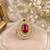 Pinkish purple color kundan ring with stylish ethnic designer finish