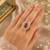 Pinkish purple color kundan ring with stylish ethnic designer finish