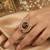 Red color kundan ring with elegant designer festive fashion style
