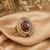 Red color kundan ring with elegant designer festive fashion style